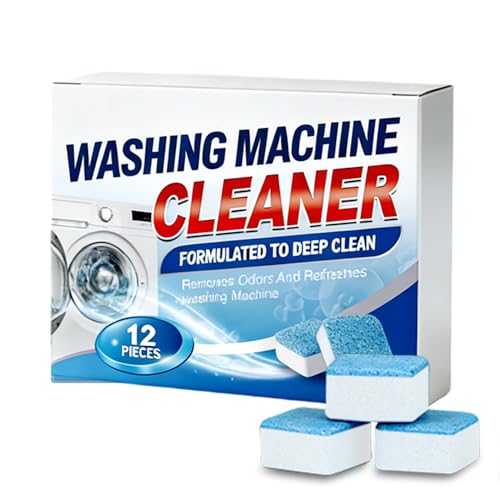 Mustowl Washing Machine Cleaner Tablets, Deep Cleaning Descaler for Front & Top Load Washers, Clean Inside Drum and Laundry Tub Seal (1 box)