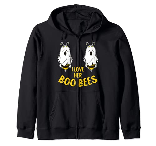 I Love Her Boo-Bees - Disfraz de Halloween Sudadera con Capucha