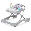 Dream On Me Mia Foldable Baby Walker in Grey, Foldable Walker with Adjustable Heights, Removable, Machine Washable High-Back Padded Seat, Suitable for 6-12 Months