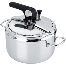 Barazzoni Basic Model Pressure Cooker, Diameter 22 cm, Capacity 7 Litres in Stainless Steel, Made in Italy
