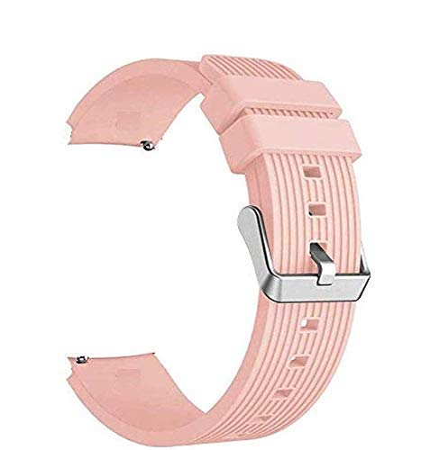 GetTechGo Silicone 22mm Strap Compatible with Galaxy Watch 3 45mm/Galaxy 46mm/Gear S3 Frontier,Classic/Amazfit Pace, Stratos/Huawei GT2 46mm/Honor Magic Watch 2(46mm) & Watches with 22mm Lugs-Beige