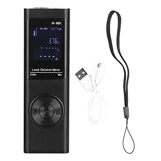 Telituny Avstånd meter räckvidd – 40 m/131,2 fot USB handhållen mini avståndsmätare bärbar dammsäker IP54 vattentät hög noggrannhet