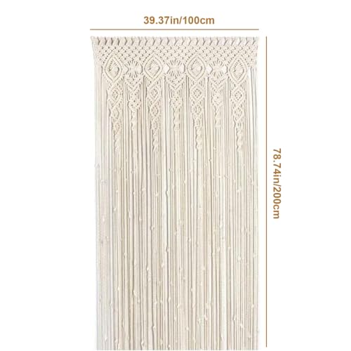 Cortina macramé divisoria de espacios sin obras para puertas y pasillos estrechos 6
