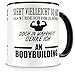 Samunshi® Ich denke an Bodybuilding Tasse Kaffeetasse Teetasse Kaffeepott Kaffeebecher Becher