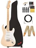 Fender Jimmie Vaughan Tex-Mex Stratocaster - Olympic White Bundle with Gig Bag, Strap, Cable, and Guitar Cleaning Kit