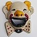 Clown Head Beer and Soda Bottle Opener Cast Iron Antique White