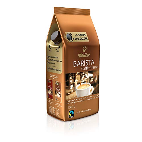 Tchibo Barista Caffè Crema 1Kg ganze Bohne – Kaffee-Genuss für Vollautomaten, Siebträger - 2