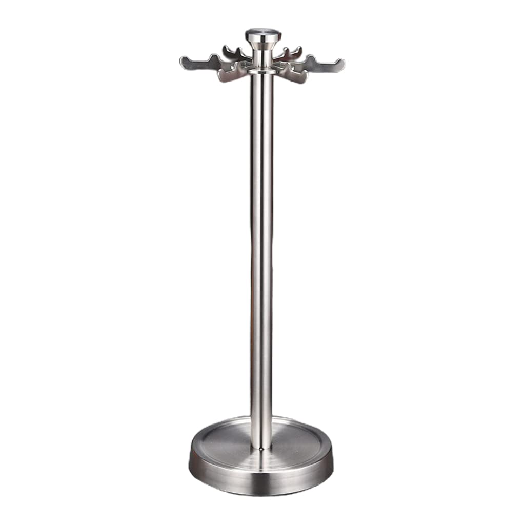 Edelstahl Küchenhelfer Halter 360 Grad drehbar mit 6 Haken zum Aufhängen von Löffeln