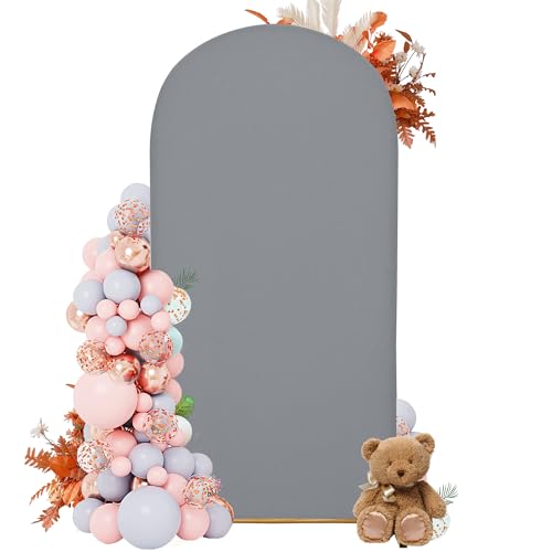 Arch Covers,Arch Backdrop Stand Fitted Cover for Wedding Birthday Party Ceremony Banquet Decoration(6.6FT,Black,Cover Only)