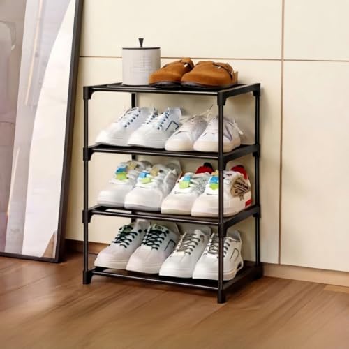 RedKart Shoe Rack with Shelf | Foldable Plastic Shoe Rack with Shelves for Bedroom, Entryway & Living Room | Multipurpose Footwear Stand for Home (4 Shelf)