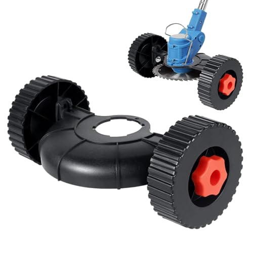 Ruedas de deshierbe, rueda de cortacésped con soporte ajustable, inalámbrica, ajustable, ruedas auxiliares, rueda para cortacésped