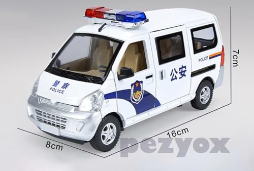 Image of Die-Cast Zinc Alloy 1:24 Scale Wuling Postal Van【Large】 with 6 Openable Doors,Lights & Music & Steerable Front Wheels