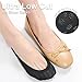 FAYBOX 6 Pairs No Show Socks Womens Ultra Low Cut Nylon Thin Socks for Flat Invisible Non Slip Liner Footies Size 9-11