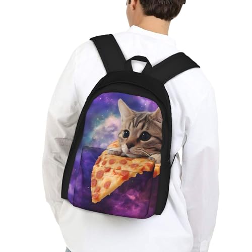 Galaxy Pizza Funny Cat Girls Backpacks School kids Bookbag Children Travel Shoulder Bag Casual Daypack 17 Inch Plus Laptop Bag for Unisex Teens Women Boys3