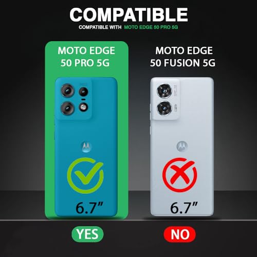 Image of AESTMO Moto Edge 50 Pro 5G Back Cover | 360 Protection | Crystal Clear Hard Back Transparent | Bumper Case for Moto Edge 50 Pro 5G (PC+TPU, Black Bumper)