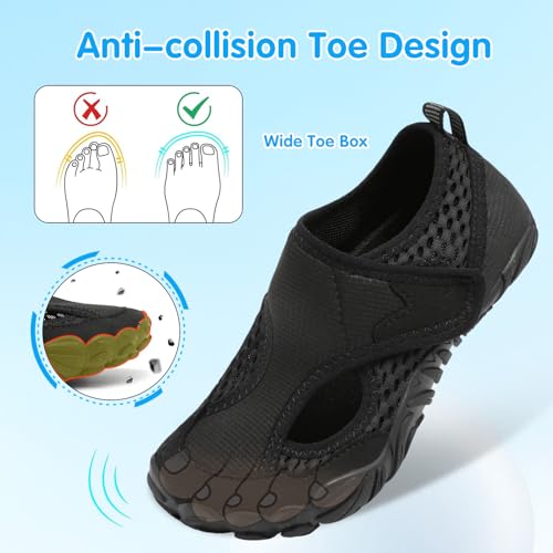 XIHALOOK Water Shoes for Kids Boys Girls Wide Toe Barefoot Quick Dry for Beach Swim Pool Surf Aqua Sports4