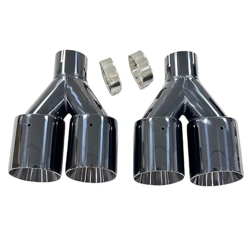 Tubo de escape con voz personalizada y doble salida de gran calibre en acero inoxidable de 60mm