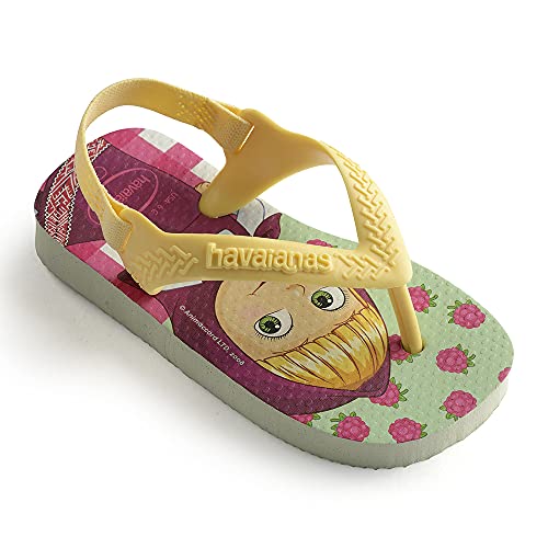 Chinelo Baby Masha and the Bear, Havaianas, Bebê Unissex, Verde Maca, 21