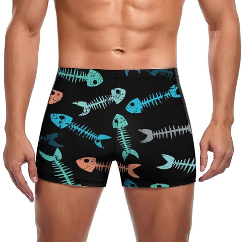 Boxer de bain homme arête de poisson maillot de bain slip short piscine