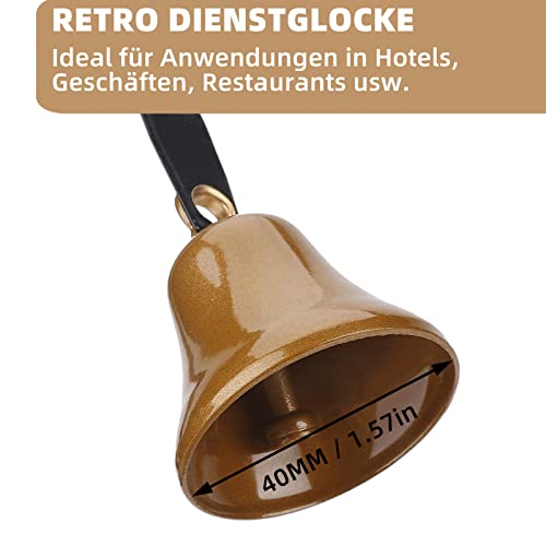 KOXXUD Ladenbesitzer Glocke, Retro Wandmontierte Metall Warnung Türglocke mit 1 Starke Schraubenaufkleber, Ladenglocke Türklingel für Heimtextilien Geschäfte Restaurants Bars Hotels (Schwarz)
