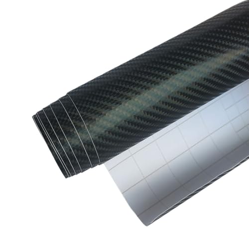 Vinilo de Fibra Carbono 4D Negro Mate 50x152cm Película Protectora Coche