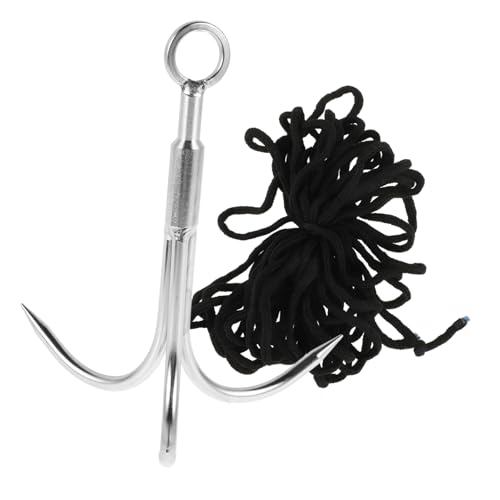 VANZACK Outdoor Camping Hook Rope Survival Grappling Hook for Mountaineering Stainless Steel Claw Random