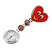 Produktbild Heaviesk Taschenuhren 1 Stück Herzform Fob Taschenuhren Pin Brosche Nettes Lächeln Gesicht Krankenschwester Quarz Clip-on Uhr