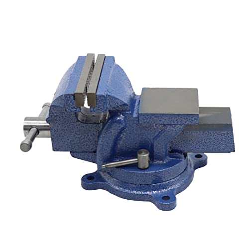 Nakkaa 4" Bench Vise Ductile Cast Iron Bench Vise with 360° Flexible Swivel Locking Base Heavy Duty Home Work 4 Inch Bench Vice