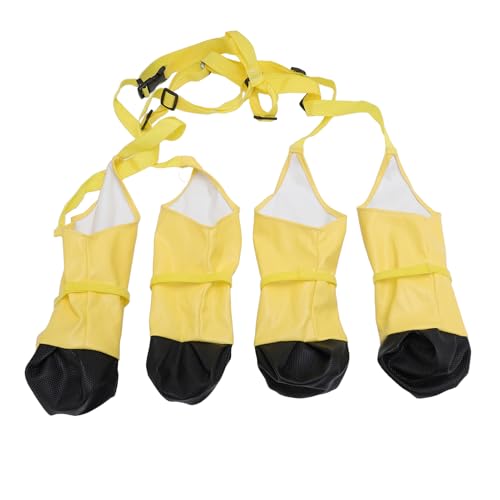 Dog Suspender Boots, Water Proof Dog Boots Leggings, Anti Slip Dog Shoes Paws Protector for Small Medium Dogs, for Winter Snow Rain Hiking Outdoor Walking (L)