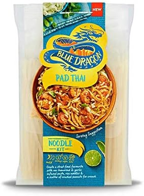 Blue Dragon PAD Thai Noodle KIT | No Preservative & Artificial Colors | SOYA, Peanuts and Nuts | Noodle Packet -265gm