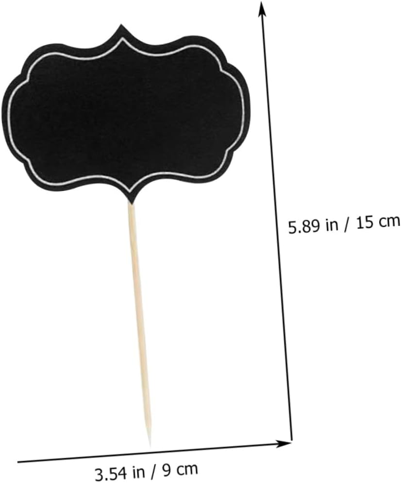 80 Piece Black Paper Cheese Markers for Buffet Food Labels