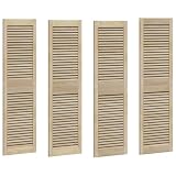 vidaXL Porta per Armadio con porta 4 pz Naturale 140,5 x 2,1 x 39,5 cm