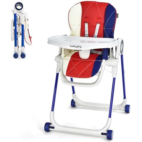 Maxmass Foldable Baby High Chair with Adjustable Features Cover