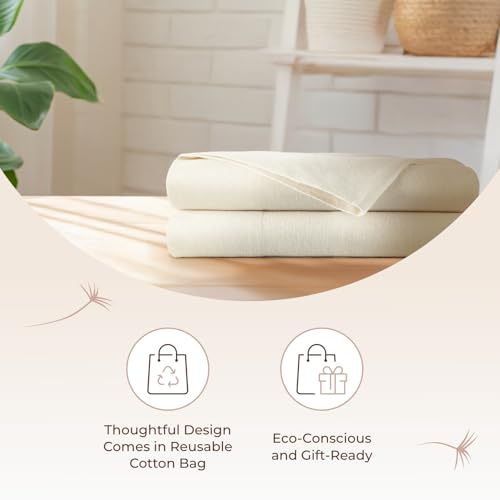 Image of Whisper Organics 100% Organic Cotton Flannel Pillowcases, Envelope Closure