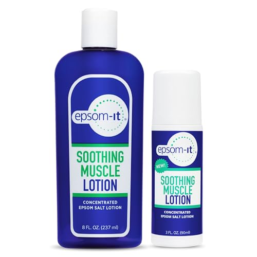 Image of Epsom-It Soothing Muscle Set - Epsom Salt and Magnesium Lotion and Rollerball, for Muscle Discomfort and Stiffness, Tired Legs, Knees, and Feet (2-Pack)