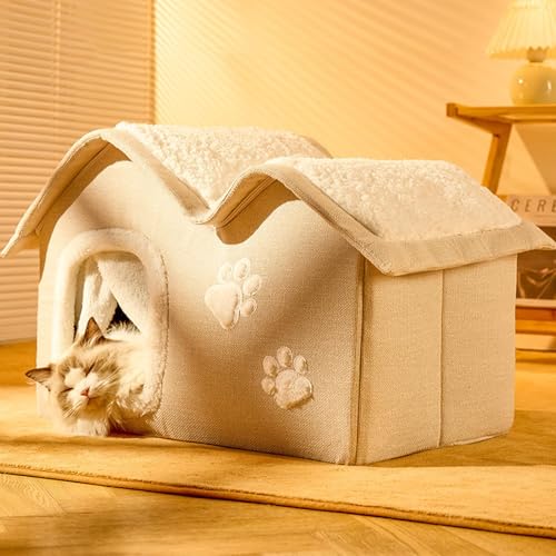 Casa de gato para fora,Casa de gato quente | Casa para gato dormindo para animais de estimação | Esc