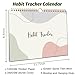 Habit Tracker Calendar, Daily Weekly Goal and Habit Tracker Journal, 12 Months Undated Habits Tracker Planner with Spiral Binding, Boost Productivity Tool and Workout Calendar, 11.7