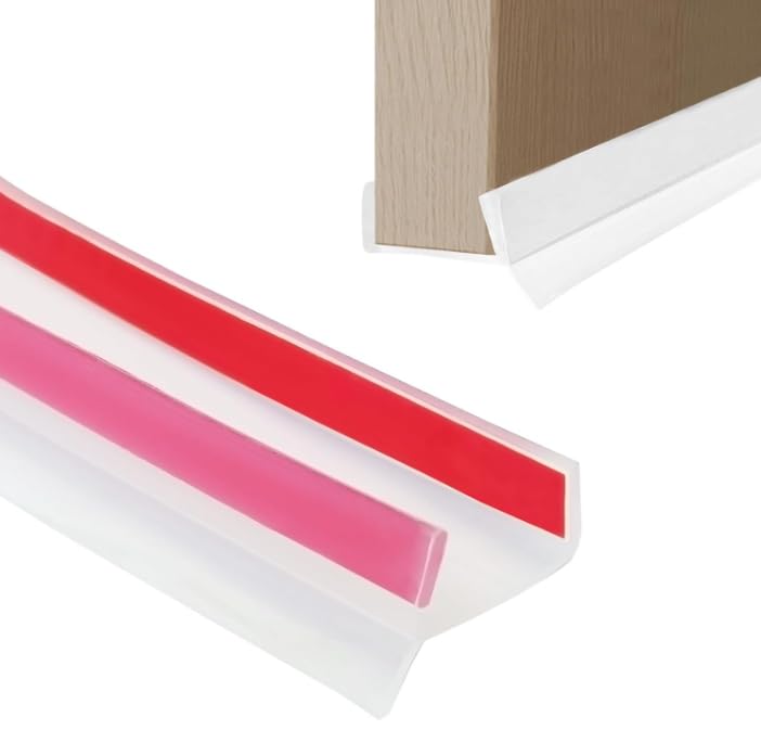 Zocalo Cocina, Perfil de Sellado para Zócalo de Cocina Autoadhesivo,Goma de Silicona Elástica Perfil de Sellado Transparente con Labio de Sellado,para Rodapié de 15/16/17mm, para Baños, Cocinas(2M）