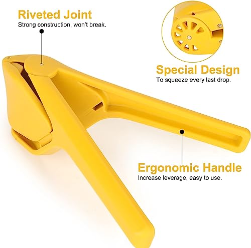 Image of WOODONICK Lemon Squeezer Citrus Juicer Citrus Squeezer That Folds Flat For Space-Saving Storage, Manual Lime squeezer Lemon Juicer Enhanced Leverage to Reduce Effort (Yellow)