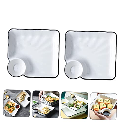 Set de 2 platos cerámicos para sushi estilo japonés miniatura 6