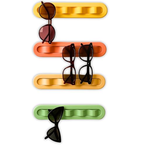 Image of Sunglasses Organizer, Wall Glasses Holder, Acrylic Sunglasses Display, Eyeglass Organizer for Multiple Glasses for Office & Home Decor, Unique Gifts for Husband, Women & Girls
