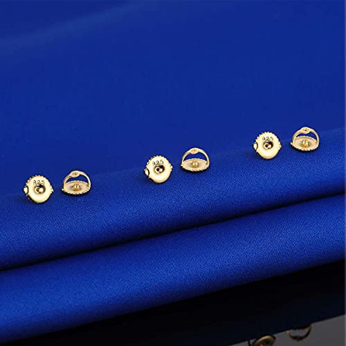 2 Pairs14K Gold Screw Earring Backs Replacements,925 Sterling Silver Screw On Earring Backs For Studs Secure Hypoallergenic Screw Backs For Earrings Fit Threaded Post 0.032'' #TOP5
