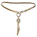 MoYoTo Womens Fashion Gold Waist Chain Jewelry Belts Elastic Belts For Dress with Tassel (Rhinestone-Gold)