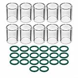 Hoppipola 30 pezzi kit di accessori per bruciatore di saldatura TIG per SR WP-17/18/26 & SR WP-9/20#10 tappo in vetro Pyrex e O-ring ad alta temperatura