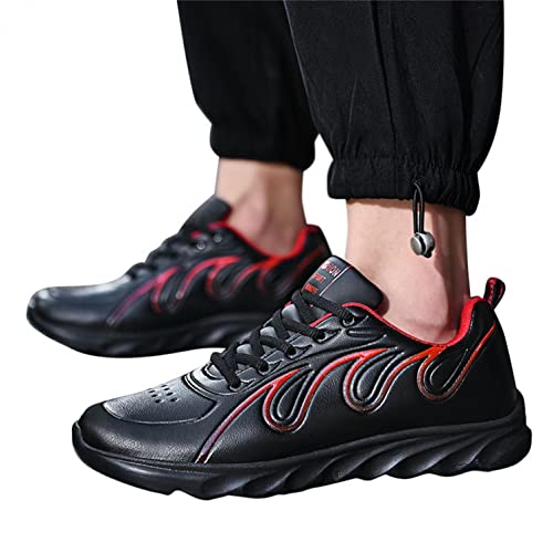 Hbeylia Men's Sporting Hiking Shoes Waterproof Leather Blade Non-Slip Chunky High Heels Walking Climbing Trekking Sneakers Lace Up Lightweight Breathable Backpacking Running Trailing Shoes For Men