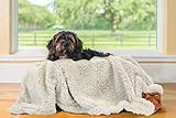 Pawsee Fleece Haustierdecke Flauschig Waschbar Sherpa Plüsch Kuscheldecke Hundebett für Hunde Welpen Katzen, 114 x 76cm