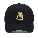 Baseball Hats Mens Women J Cole Crown 2 Embroidered Unisex Classic Adjustable Outdoor Dad Cap for Men (Black,7 1/2)