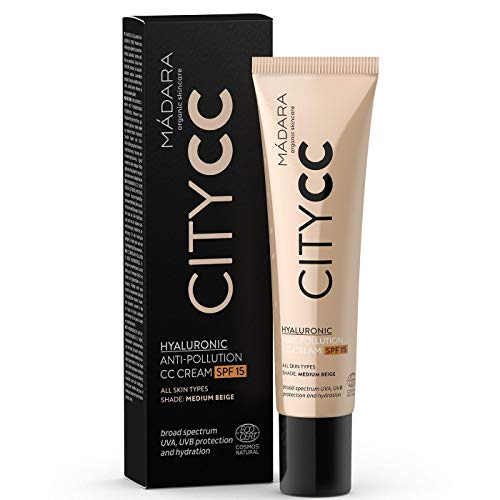 Crema solar SPF 15 City CC Cream tono medio Mádara 40 ml