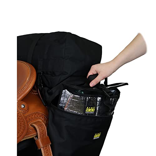 TrailMax Large Overnighter Saddlebags Package;Set of Saddlebags;Set W/Horn Bags;Set W/Cantle Bag; Saddle Bags, Detachable Cantle Bag;Insulated Saddle Bags for Horses;Western & Endurance Saddles;BK