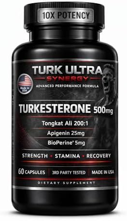Turkesterone & Tongkat Ali for Men (60 Capsules) - Turkesterone 5...